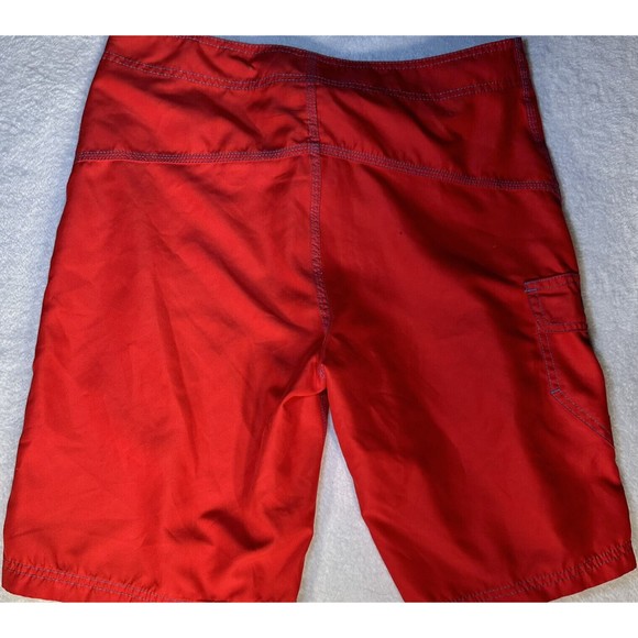 Hurley Men's Red Swimming Trunks Board Shorts Size 32 - Picture 6 of 11